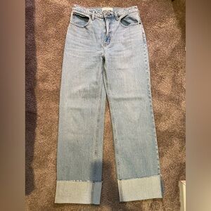 Abercrombie & Fitch Light Blue Wide Leg Jeans